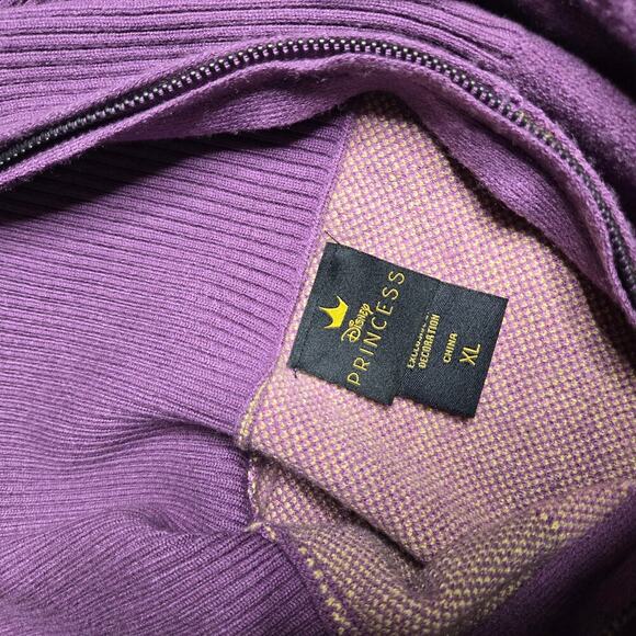 Box Lunch Disney Purple Repunzel Zip Up Sweater Size: XL - Picture 4 of 5